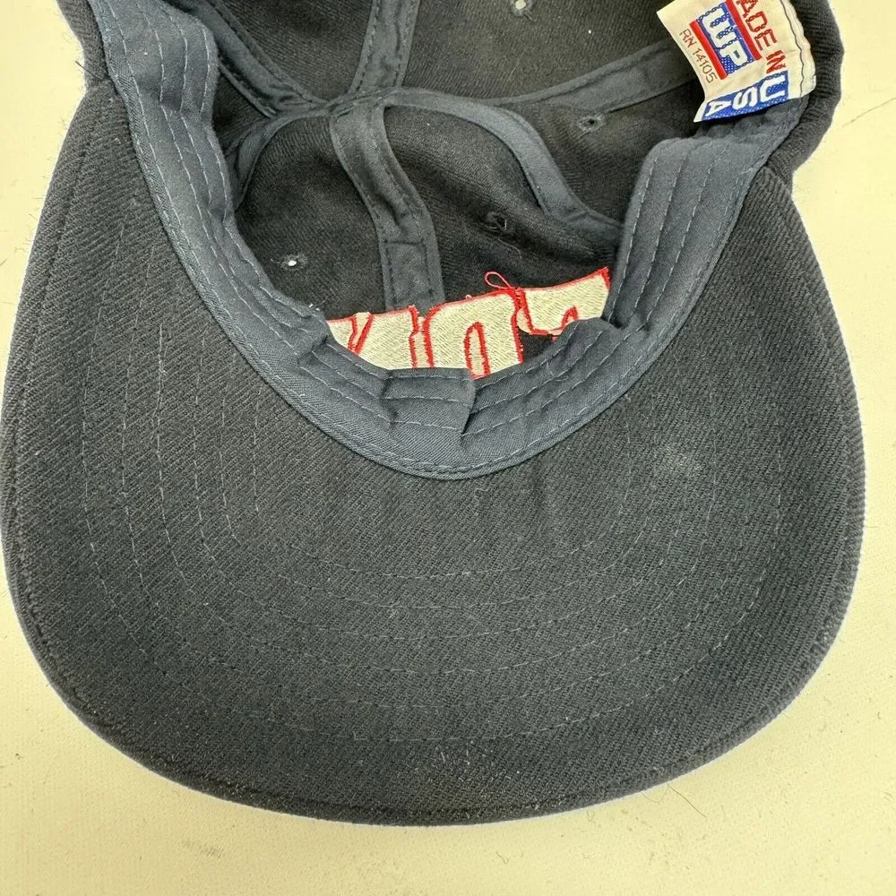 Vintage FDNY Blue Strapback Hat USA Made 90s Used Condition Dad Street Wear Cap